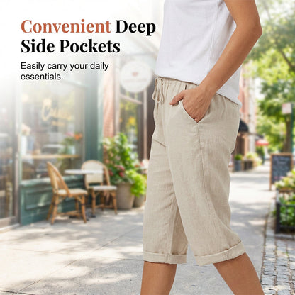 📢2026 New arrival 60% OFF Only￡19.9!! ☀️Women's Casual Cotton Linen Capris