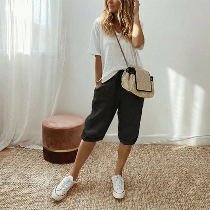 📢2026 New arrival 60% OFF Only￡19.9!! ☀️Women's Casual Cotton Linen Capris