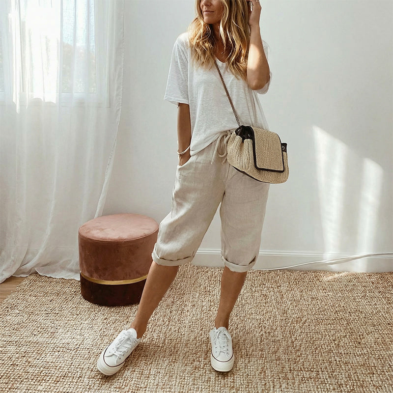 📢2026 New arrival 60% OFF Only￡19.9!! ☀️Women's Casual Cotton Linen Capris