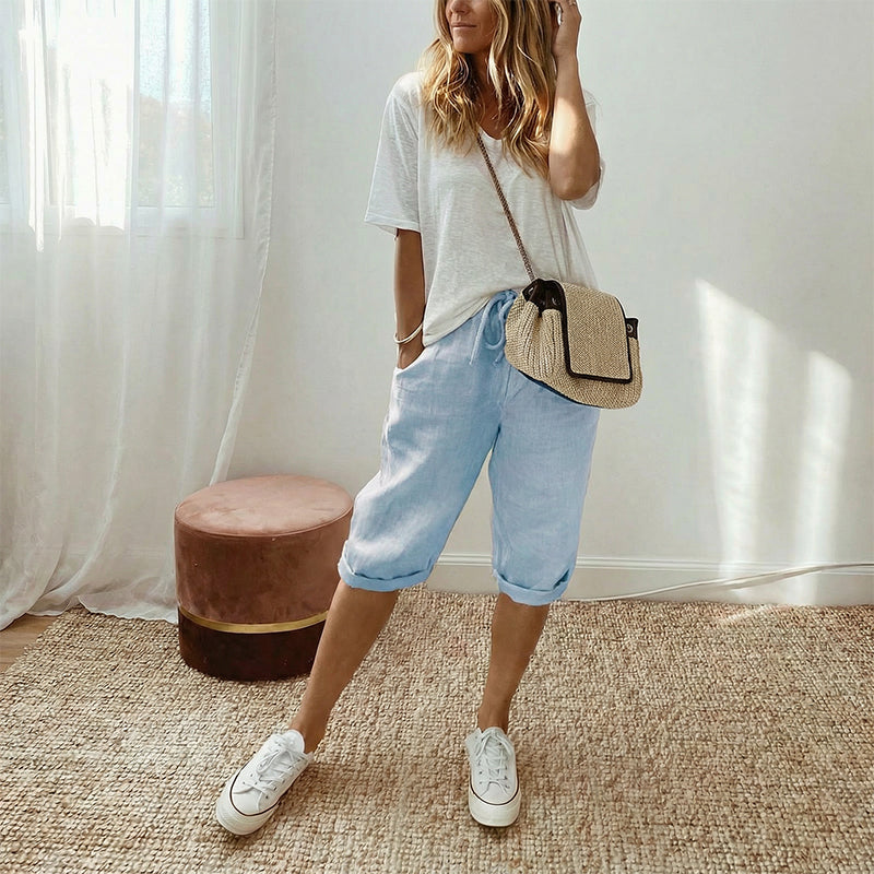 📢2026 New arrival 60% OFF Only￡19.9!! ☀️Women's Casual Cotton Linen Capris