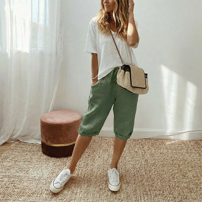 📢2026 New arrival 60% OFF Only￡19.9!! ☀️Women's Casual Cotton Linen Capris