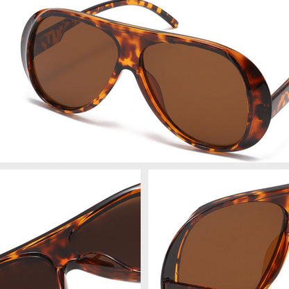 🔥Hot Sale🔥Oversized Retro Shield Sunglasses, High UV Protection Polarized Lens, Unisex Vintage Sun Glasses for Driving, Cycling, Beach