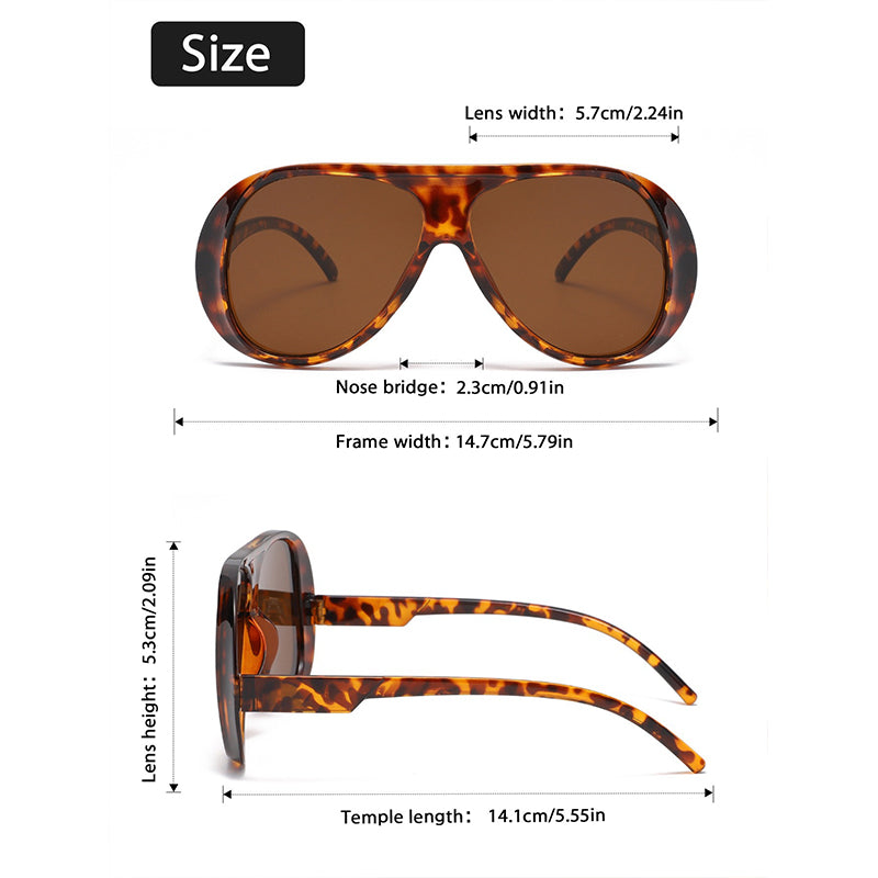 🔥Hot Sale🔥Oversized Retro Shield Sunglasses, High UV Protection Polarized Lens, Unisex Vintage Sun Glasses for Driving, Cycling, Beach