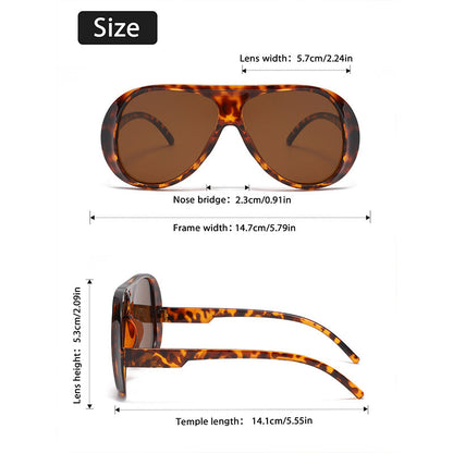 🔥Hot Sale🔥Oversized Retro Shield Sunglasses, High UV Protection Polarized Lens, Unisex Vintage Sun Glasses for Driving, Cycling, Beach