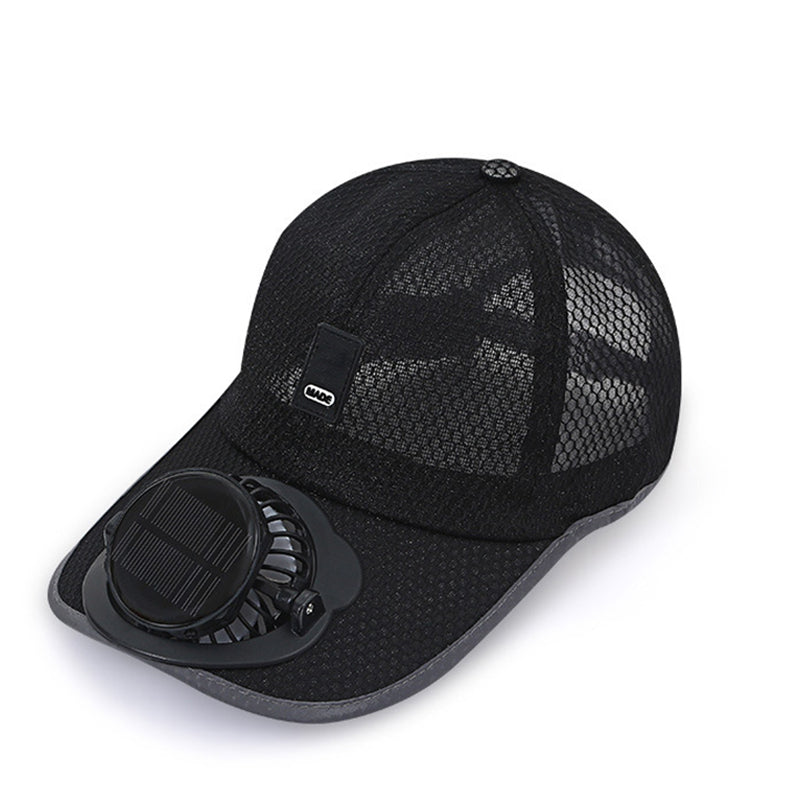 🧢 Breathable Baseball Cap + Solar Fan – Sun Protection & Cooling Combo, Outdoor Work Essential