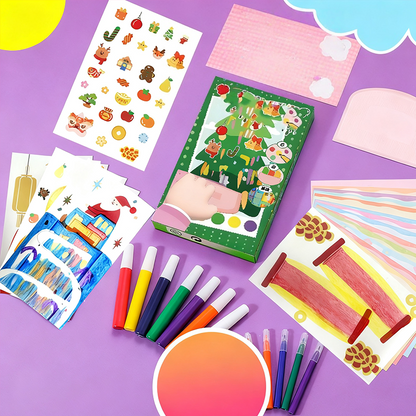 🖍️ 35PCS Rainbow Scratch Art Kit for Kids – Unleash Creativity with Scratch & Reveal Art, Great for Classroom, Birthday, or Rainy Day Fun 🎨✨🎂