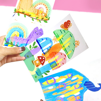 🖍️ 35PCS Rainbow Scratch Art Kit for Kids – Unleash Creativity with Scratch & Reveal Art, Great for Classroom, Birthday, or Rainy Day Fun 🎨✨🎂