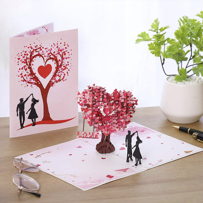 💖 3D Valentine's Day Love Tree Greeting Card – Pop-Up Heart Tree Design, Perfect for Him or Her, A Keepsake to Treasure Forever ✨💌