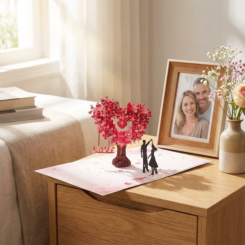 💖 3D Valentine's Day Love Tree Greeting Card – Pop-Up Heart Tree Design, Perfect for Him or Her, A Keepsake to Treasure Forever ✨💌