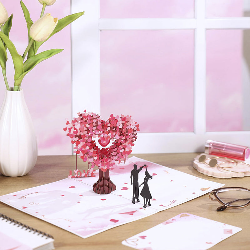 💖 3D Valentine's Day Love Tree Greeting Card – Pop-Up Heart Tree Design, Perfect for Him or Her, A Keepsake to Treasure Forever ✨💌
