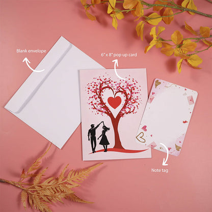 💖 3D Valentine's Day Love Tree Greeting Card – Pop-Up Heart Tree Design, Perfect for Him or Her, A Keepsake to Treasure Forever ✨💌