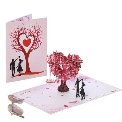 💖 3D Valentine's Day Love Tree Greeting Card – Pop-Up Heart Tree Design, Perfect for Him or Her, A Keepsake to Treasure Forever ✨💌
