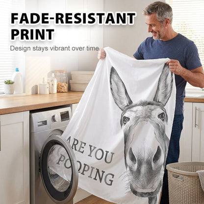💥 Super Limited Time Offer Only ￡6.99!! 🐴 Funny Donkey Shower Curtain with Hooks – Waterproof & Hilarious Bathroom Decor 🚿✨