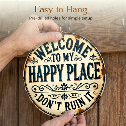 💰 £ 9.9 Super Limited Time! 🚪 “This Is My Happy Place” Door Sign – Happy Vibes Only 😊