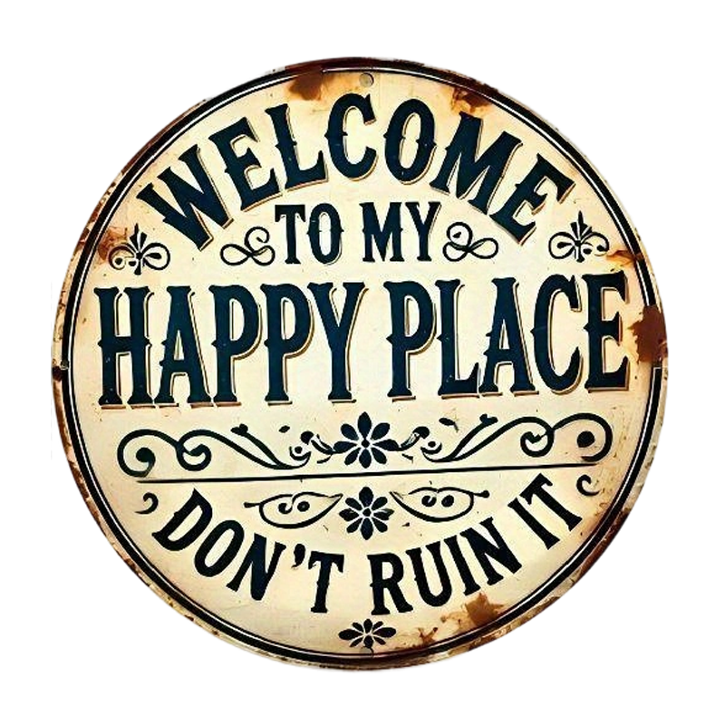 💰 £ 9.9 Super Limited Time! 🚪 “This Is My Happy Place” Door Sign – Happy Vibes Only 😊