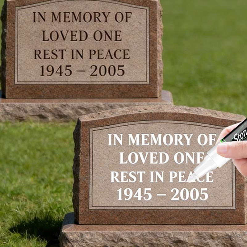 🪦 Tombstone Marker Pen – Restore Faded Grave Inscriptions, Weatherproof & Easy to Use ✍️🕯️