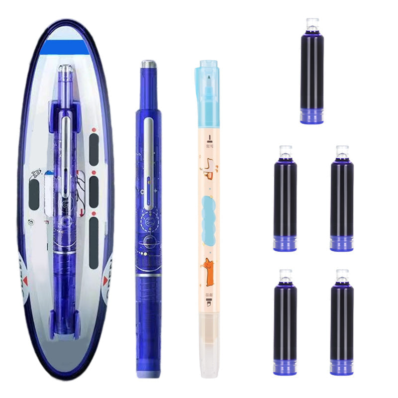 ✒️ Quick-Dry Click Fountain Pen – No Capping, Instantly Dry, Great for School & Office 🏫💼