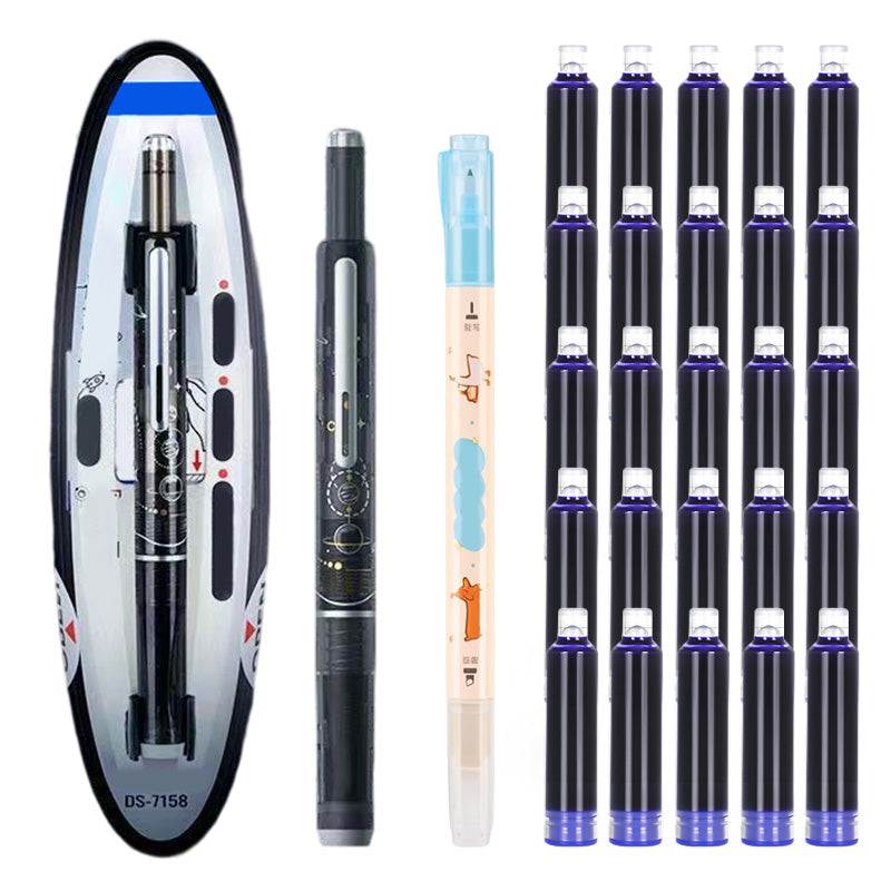 ✒️ Quick-Dry Click Fountain Pen – No Capping, Instantly Dry, Great for School & Office 🏫💼