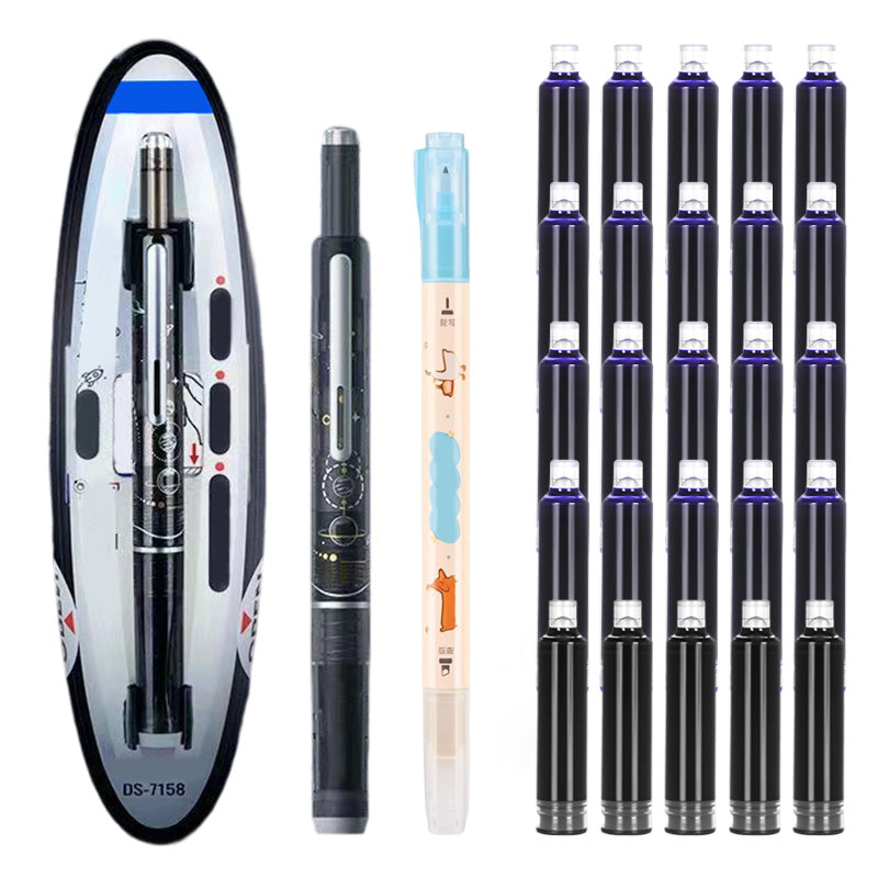 ✒️ Quick-Dry Click Fountain Pen – No Capping, Instantly Dry, Great for School & Office 🏫💼