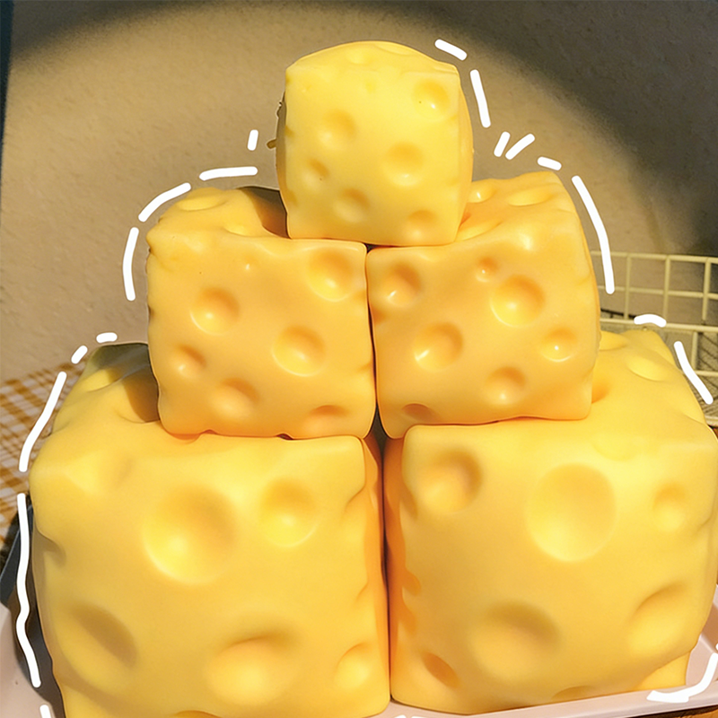 🧀 Giant Cheese Stress Toy – Squeeze It, Watch It Rise, Satisfying Sensory Fidget, Great Gift for Cheese Lovers 😆🎁