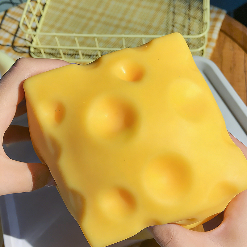 🧀 Giant Cheese Stress Toy – Squeeze It, Watch It Rise, Satisfying Sensory Fidget, Great Gift for Cheese Lovers 😆🎁
