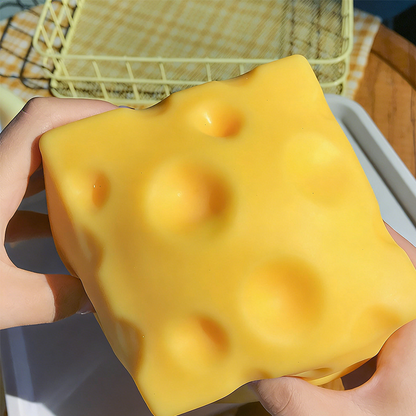 🧀 Giant Cheese Stress Toy – Squeeze It, Watch It Rise, Satisfying Sensory Fidget, Great Gift for Cheese Lovers 😆🎁