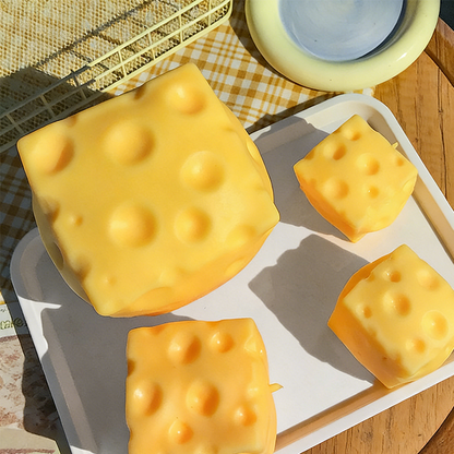 🧀 Giant Cheese Stress Toy – Squeeze It, Watch It Rise, Satisfying Sensory Fidget, Great Gift for Cheese Lovers 😆🎁