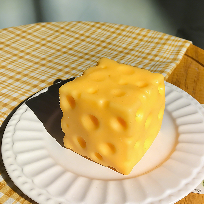 🧀 Giant Cheese Stress Toy – Squeeze It, Watch It Rise, Satisfying Sensory Fidget, Great Gift for Cheese Lovers 😆🎁