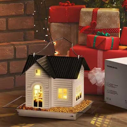 🐦Light Up Your Garden – Church-Style Solar Bird Feeder with Soft LED, 5lb Seed Capacity, Perfect for Bird Lovers & Gardeners 🎁🐦