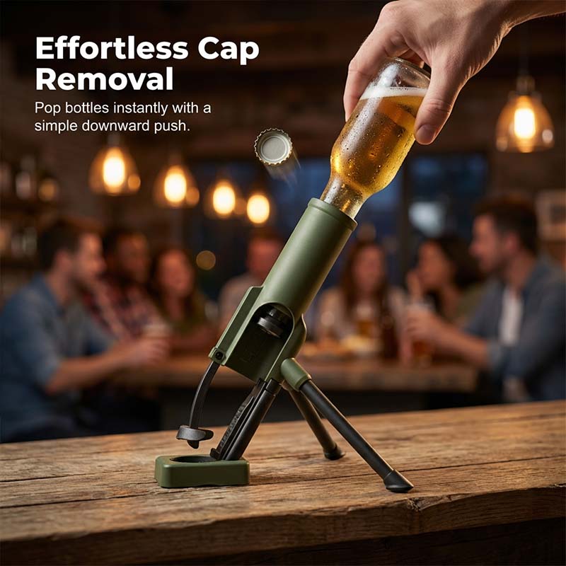 🔥2026 New Arrival 30% OFF! -🚀 51mm Beer Bottle Mortar Bottle Opener 🍻– Novelty Cap-Launching Desk & Bar Accessory🔥