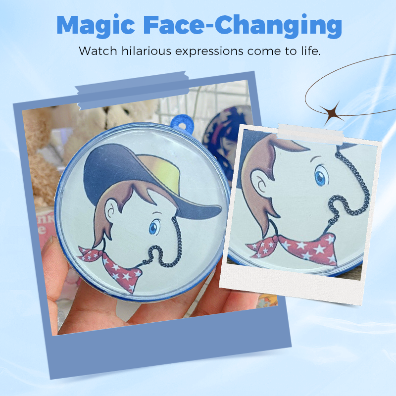 🎭 Magic Face-Changing Mini Disc – Exquisite Collectible Novelty, Vintage-Style Magic Toy, Great for Souvenir, Gift or Curio Shelf Display， Fun for Birthday Parties, Carnival Prizes or Office Desk  🏺✨🎁