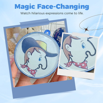 🎭 Magic Face-Changing Mini Disc – Exquisite Collectible Novelty, Vintage-Style Magic Toy, Great for Souvenir, Gift or Curio Shelf Display， Fun for Birthday Parties, Carnival Prizes or Office Desk  🏺✨🎁