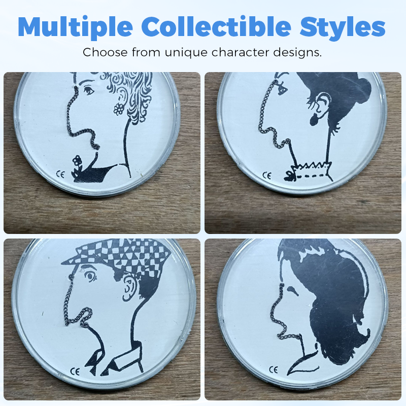 🎭 Magic Face-Changing Mini Disc – Exquisite Collectible Novelty, Vintage-Style Magic Toy, Great for Souvenir, Gift or Curio Shelf Display， Fun for Birthday Parties, Carnival Prizes or Office Desk  🏺✨🎁
