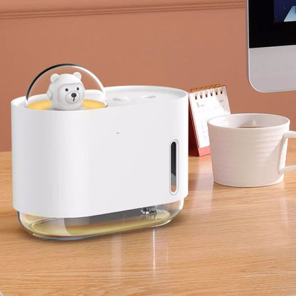 🧸New arrival 50% OFF! 💨Mini Bear Humidifier – 300ml USB, Aroma Mist + LED, Portable Cute Gift for Every Desk 🌸🎁