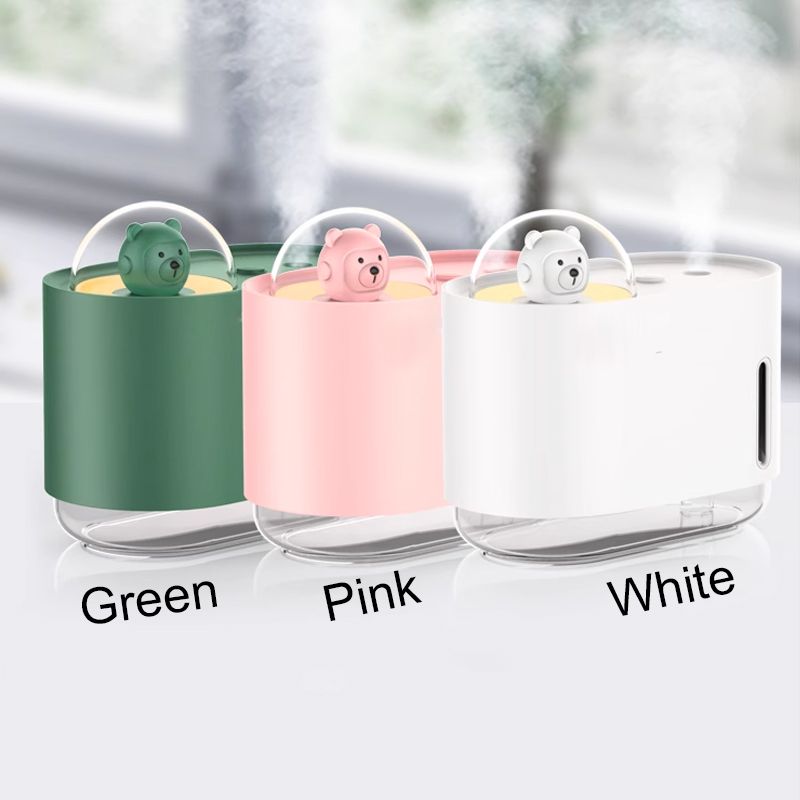 🧸New arrival 50% OFF! 💨Mini Bear Humidifier – 300ml USB, Aroma Mist + LED, Portable Cute Gift for Every Desk 🌸🎁