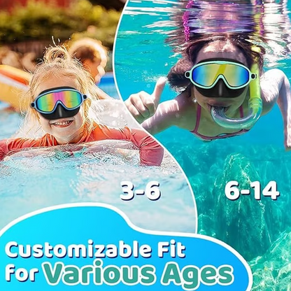 🏊‍♀️ Kids Swim Goggles with Nose Cover – No More Choking, Safe & Fun, Great for Toddlers & Beginner Swimmers 👶🌊