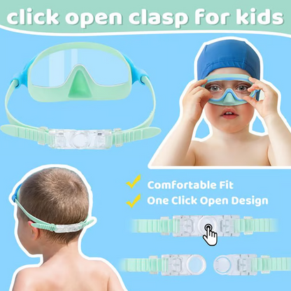 🏊‍♀️ Kids Swim Goggles with Nose Cover – No More Choking, Safe & Fun, Great for Toddlers & Beginner Swimmers 👶🌊