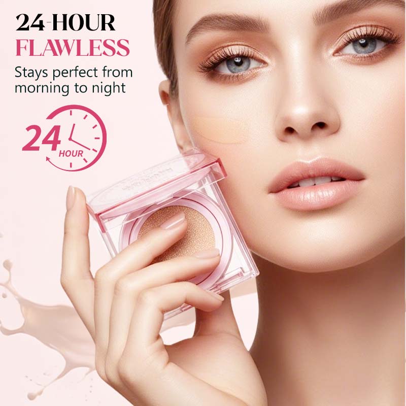 🌟💦 Flawless Coverage Dewy Cushion – Glow from Within, Hydrates & Brightens, 24H Wear. Just One Tap for That Jelly Look! 🍮💫