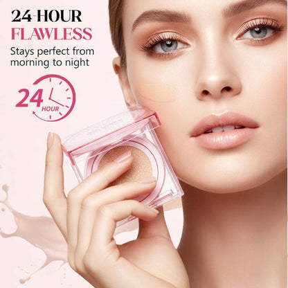 🌟💦 Flawless Coverage Dewy Cushion – Glow from Within, Hydrates & Brightens, 24H Wear. Just One Tap for That Jelly Look! 🍮💫