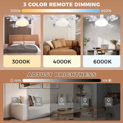 🌀🚁Remote-Controlled LED Ceiling Fan Light