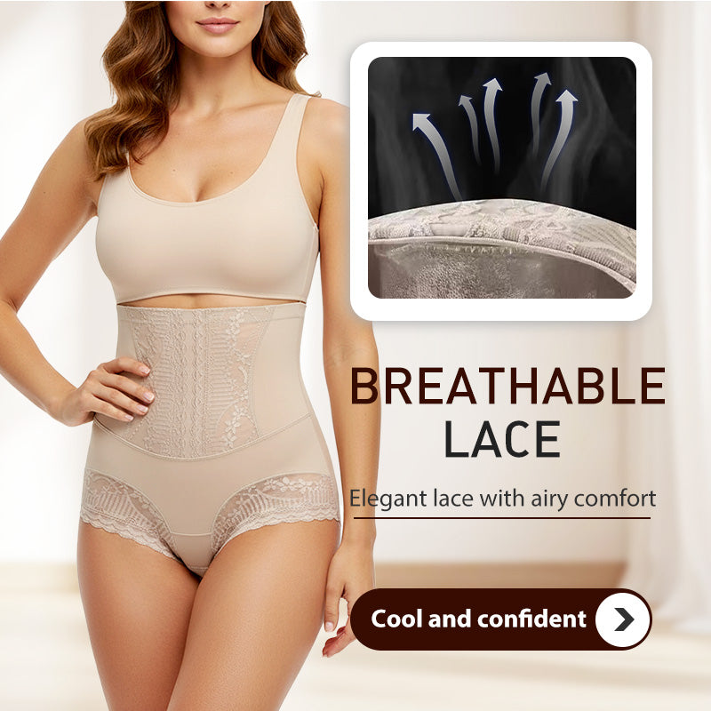 👙2026 New arrival 43% OFF! ！✨Women’s Lace High-Waisted Tummy Control Butt Lifter Briefs