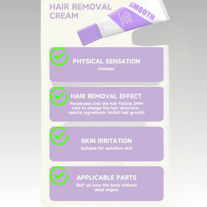 ✨ Silky Skin in 5 Minutes！ – Gentle Herbal Hair Removal Cream. Natural, Non-Irritating, Leaves You Radiant & Ready to Shine ，Free scraper💁‍♀️🌿
