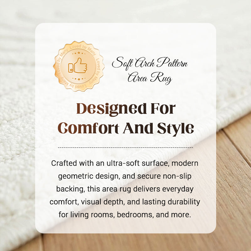 🌈✨2026 New Arrival 44% OFF! ☀️Soft Arch Pattern Area Rug,Modern Boho Design, Non-Slip, Machine Washable, Soft on Feet.