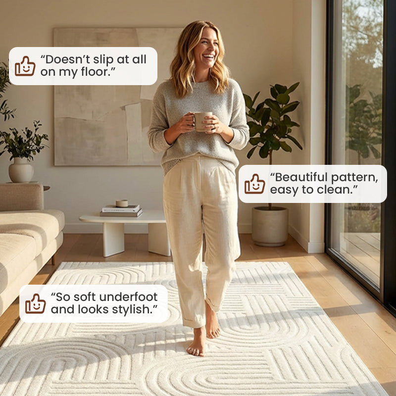 🌈✨2026 New Arrival 44% OFF! ☀️Soft Arch Pattern Area Rug,Modern Boho Design, Non-Slip, Machine Washable, Soft on Feet.