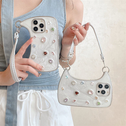 😍✨2026 New arrival 50% OFF! ☀️Creative Phone Case with Top Handle for iPhone，Unique Hand Strap Design, Soft Silicone, Anti-Scratch. Great for Selfies, Travel & Everyday Chic