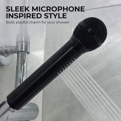 🎤🔊 Creative Microphone Shower Head – Realistic Grip, High Pressure, Easy to Clean. Sing, Shower & Rock On! 🤘