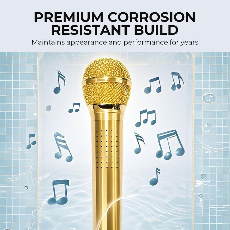 🎤🔊 Creative Microphone Shower Head – Realistic Grip, High Pressure, Easy to Clean. Sing, Shower & Rock On! 🤘