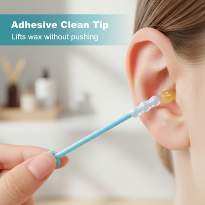 🦻2026 New arrival 42% OFF! 💛 Adhesive Ear Wax Removal Sticks – Gentle on Skin, Strong on Wax, Non-Toxic, 24-Pack. Ideal for Sensitive Ears & Home Use. No Fuss, No Push – Just Twist & Lift! 🔄🧼👌