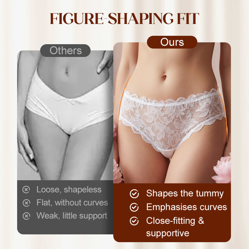 🌸💖 Women's Floral Lace Bikini Panty – Low-Waist, Sexy & Sweet, All-Day Comfort. Add a Touch of Elegance to Your Lingerie Drawer! 👙✨