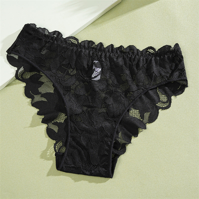 🌸💖 Women's Floral Lace Bikini Panty – Low-Waist, Sexy & Sweet, All-Day Comfort. Add a Touch of Elegance to Your Lingerie Drawer! 👙✨